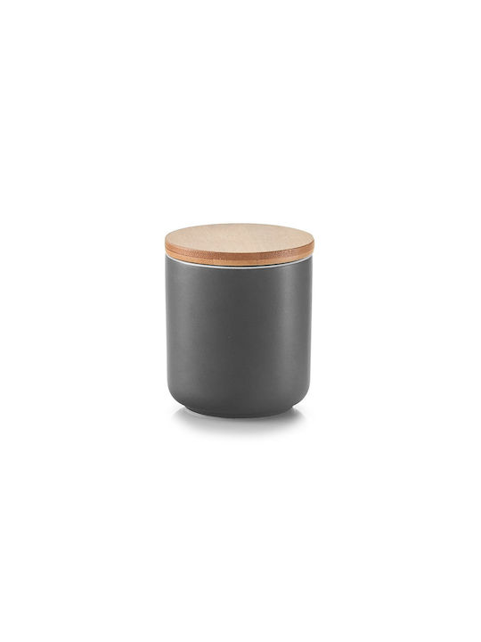Zeller Vase General Use with Lid Ceramic Gray 200ml