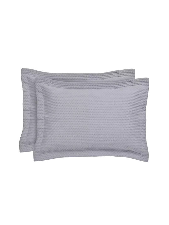 Das Home 9635 Pillowcase Set with Envelope Cover Happy Grey 50x70cm.