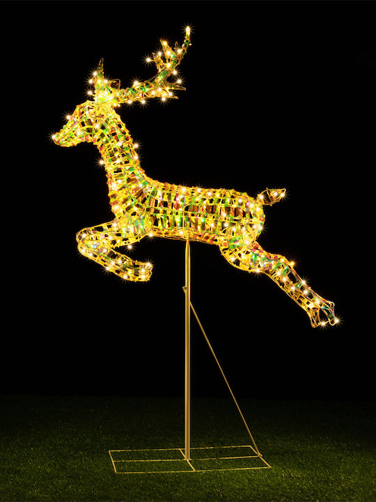 Bakaji Bakaji Luminous Christmas Outdoor Decoration Reindeer Led Warm Light 94 X 150 cm