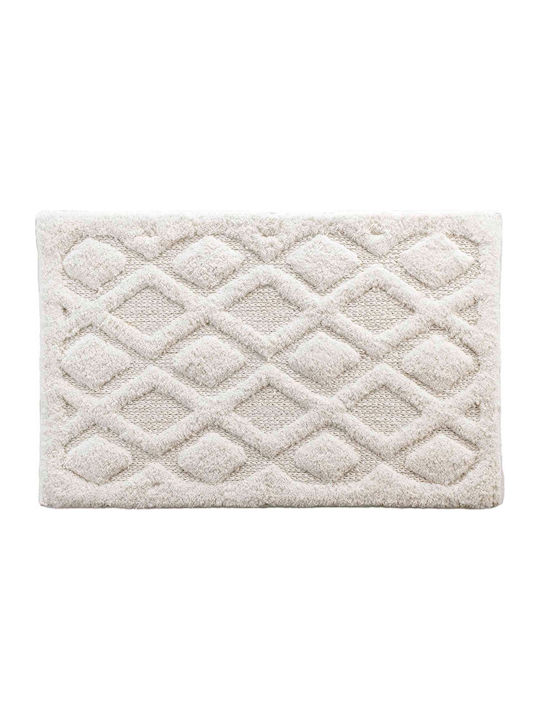Douceur d'Intérieur Bath Mat Cotton Ecru 50x80cm