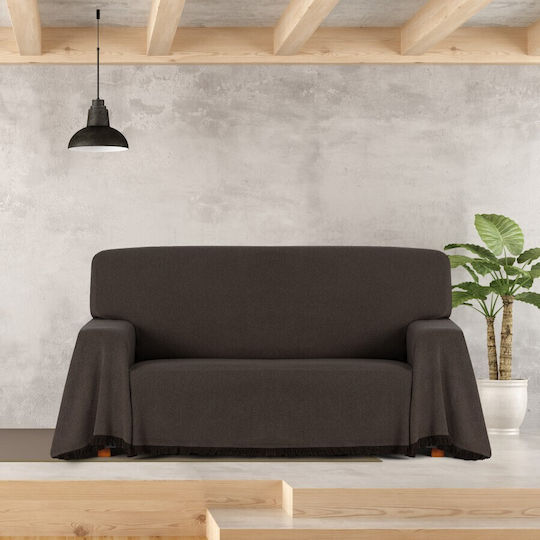 Eysa Sugus Покривка За Двуместен Диван Жакард 230x260см Тъмно Кафяв C17