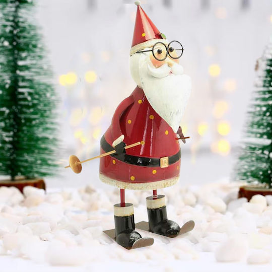 Bakaji Metal Santa Claus Statue Christmas Decoration 42 cm 02841724