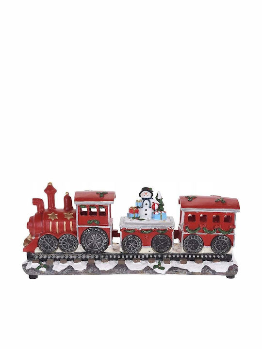 Home&Styling Collection Weihnachtszug LED Schneemann Muster 39 cm