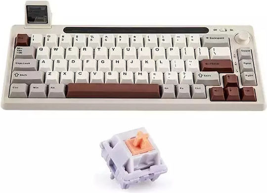 Epomaker RT65 Ασύρματο Gaming Μηχανικό Πληκτρολόγιο 65% με RGB φωτισμό (Αγγλικό US) Γκρι