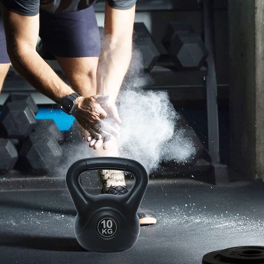 Bakaji Κettlebell 10kg Pvc Τσιμέντο Αντιολισθητική Λαβή Βάρος Γυμναστική 02839096