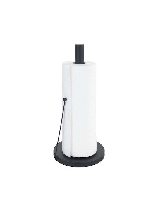Wenko Metallic Paper Towel Holder Black 15x15x33cm BN10460.4008838371305
