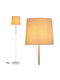 Bakaji Floor Lamp H170xW35cm. with Socket for Bulb E27 Black