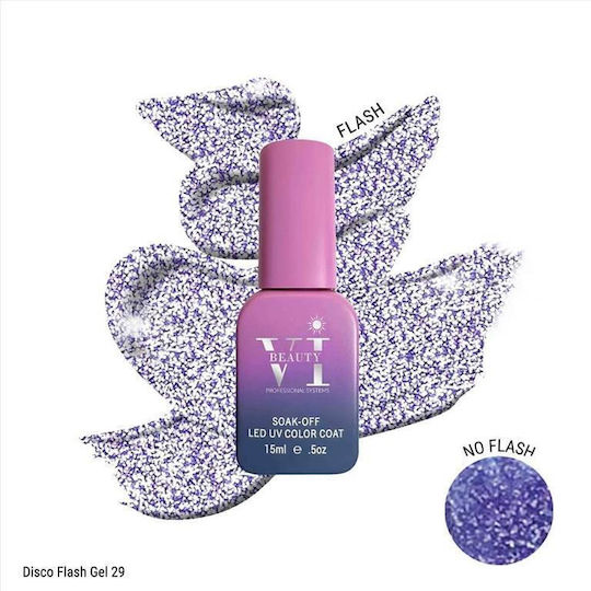 Beauty VI Halb-permanenter Nagellack 29 mit Glitter 15ml 1Stück