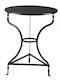 Outdoor Dinner Free Standing Metal Table Black 70x70x72cm