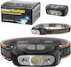 Lean Toys Stirnlampe LED IPX4 mit maximaler Helligkeit 180lm Schwarz