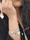 Women's Steel Handcuff Bracelet with Heart Design 6.5cm
