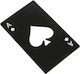 Aptel Stainless Steel Bottle Opener Card Shape Ace of Spades Black Da50