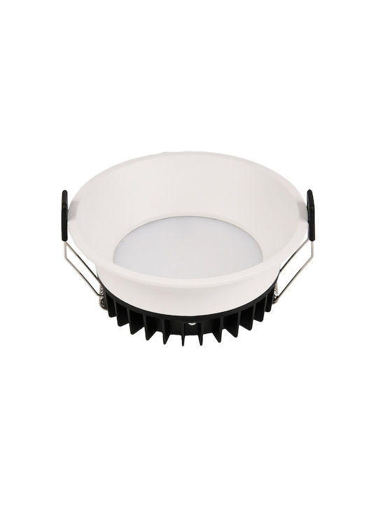 Elmark Round Recessed Spot with Integrated LED and Natural White Light 1pcs