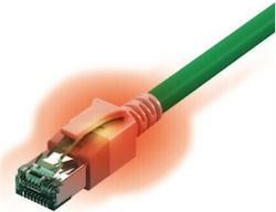 Sacon S/FTP Cat.6a Καλώδιο Ethernet 0.5m Πράσινο
