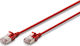 Digitus F/FTP Cat.6a (Gigabit) Καλώδιο Δικτύου Ethernet 1.5m Κόκκινο