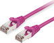 Equip S/FTP Cat.6 Gigabit Ethernet Network Cable 0.15m Purple