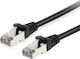 Equip S/FTP Cat.6 (Gigabit) Καλώδιο Δικτύου Ethernet 0.15m Μαύρο