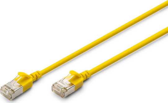 Digitus F/FTP Cat.6a (Gigabit) Καλώδιο Δικτύου Ethernet 0.5m Κίτρινο