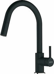 Franke Lina Counter Kitchen Faucet with Pull-Out Spray Black Matt