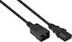 Alcasa IEC C20 / IEC C13 - IEC C20 / IEC C13 Cable 0.5m Μαύρο