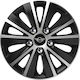 Versaco Paris Car Wheel Hubcaps Black Chrome Silver Bolts 15" Mini Cooper Logo 4 Pieces