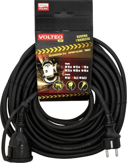 Volteo Extension Reel Cord 3 x 1.5mm²/20m Black