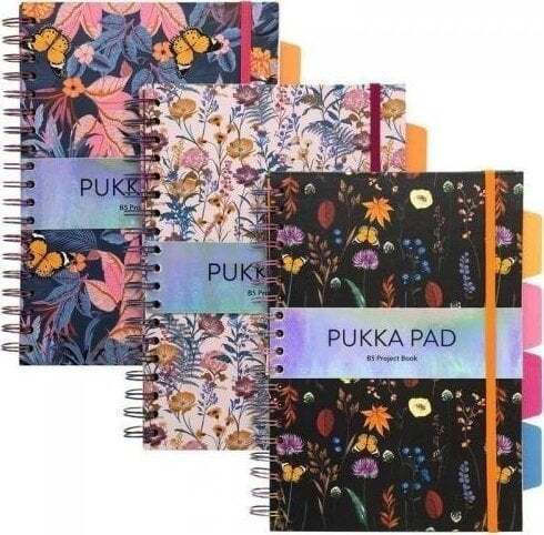 Τετράδιο Έργου Bloom B5/100k Γραμμές Μίξη 3τμχ Pukka