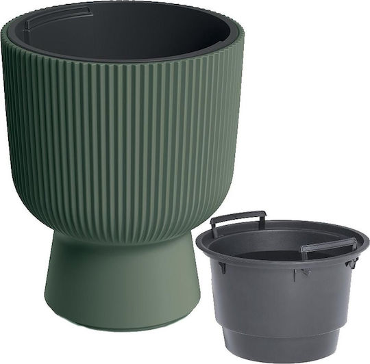 Prosperplast Саксия Зелен със стойка 24x24εκ.