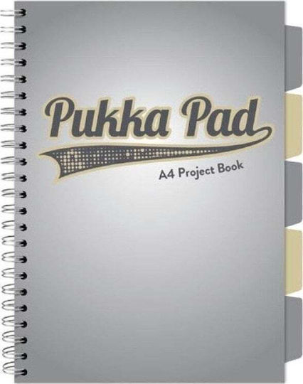 Gray Project Notebook A4/100 Square Gray 3 Pieces