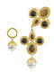 Desperate Design Single Earring Set Earrings made of Silver with Stones & Pearls