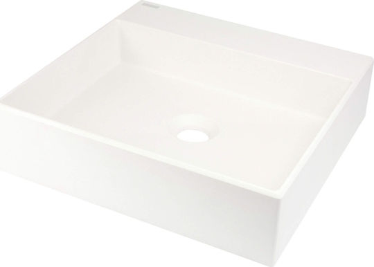 Deante Deasupra Blatului Chiuvetă Ceramică 40x40cm Gri