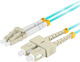 Lanberg Καλώδιο Οπτικής Ίνας LC/UPC-LC/UPC 0.5m Τιρκουάζ