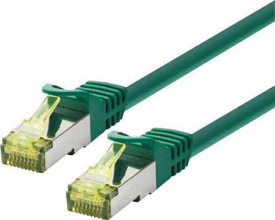 Logon S/FTP Cat.6a Ethernet Network Cable 0.25m Green 1pcs