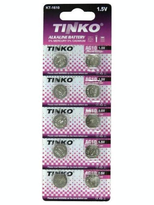 Neutralle Tinko Αλκαλικές Μπαταρίες Ρολογιών LR54 1.5V 10τμχ