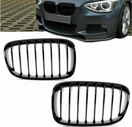 Μάσκα Mtuning Σπορ Μεμονωμένα Πτερύγια Gloss Black Bmw 1 F20 F21 Πριν Facelift 2011-2015