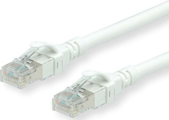 Roline S/FTP Cat.6a (Gigabit) Καλώδιο Δικτύου Ethernet 0.3m Λευκό