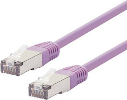 Logon TCR55SS003V SF/UTP Cat.5e Ethernet Cable 0.3m Purple
