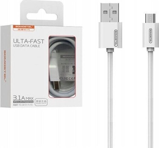 Somostel Редовна USB 2.0 до микро USB кабел Бял 1.2м (30364) 1бр