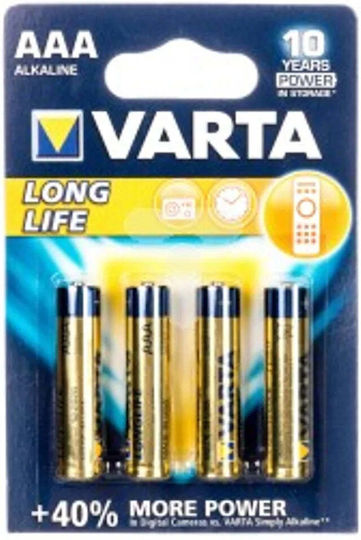 Varta Longlife Цинкови батерии Цинк AAA 1.5V 4бр