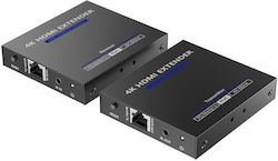 Premiumcord HDMI 2.0 Ultra HD 4Kx2K@60Hz Extender bis zu 70m über Cat6 Cat6a Cat7