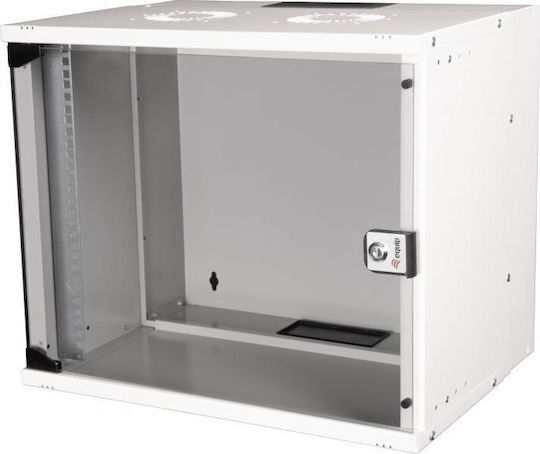 Equip Стенен шкаф 19" 09U 540x400mm Стъклена врата Сив