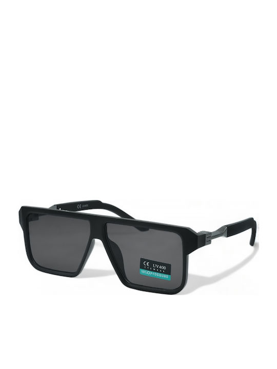 Optosquad Men's Sunglasses with Black Plastic Frame and Black Gradient Lens 24932
