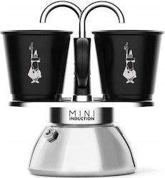 Bialetti Mini Express Induction Espresso-Kanne Schwarz