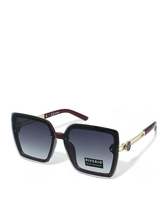 Riverio Women's Sunglasses with Black Frame and Gray Gradient Lens