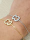 Women's Steel Bracelet with Zircon 17cm A3620B
