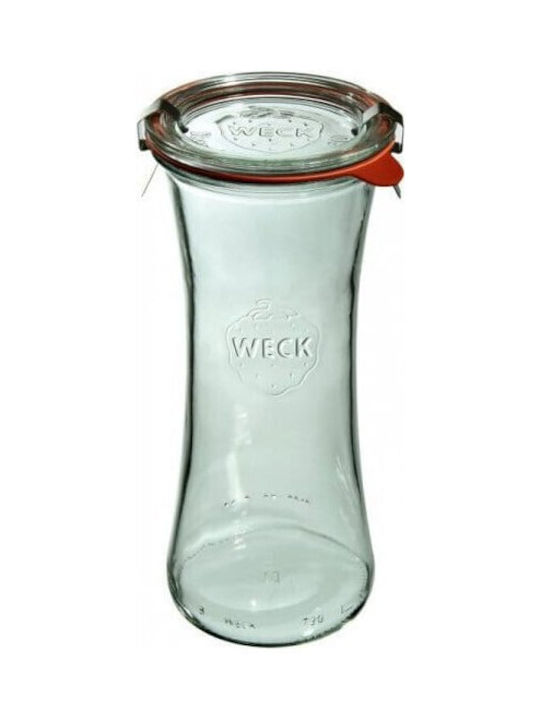 Weck Set 6buc Borcane Uz General cu capac Sticlă Transparent 700ml
