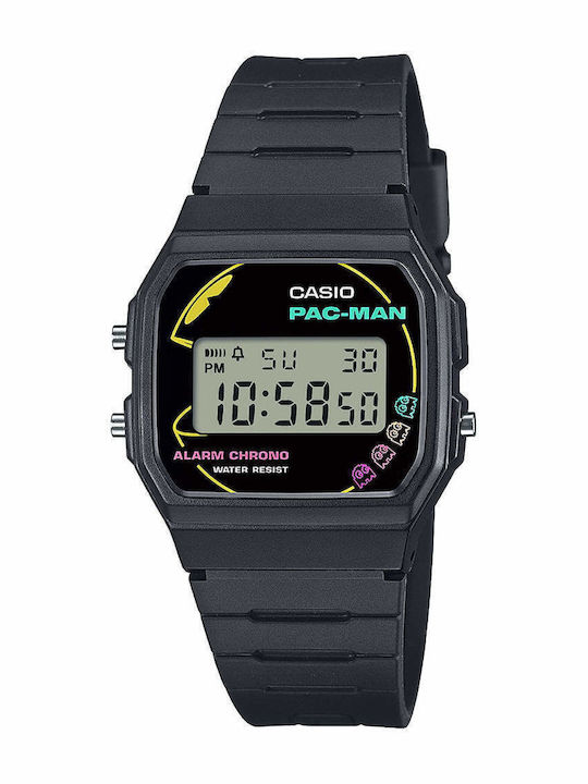 Casio Ceas Digital de Bărbați cu Baterie și Curea de Cauciuc Neagră