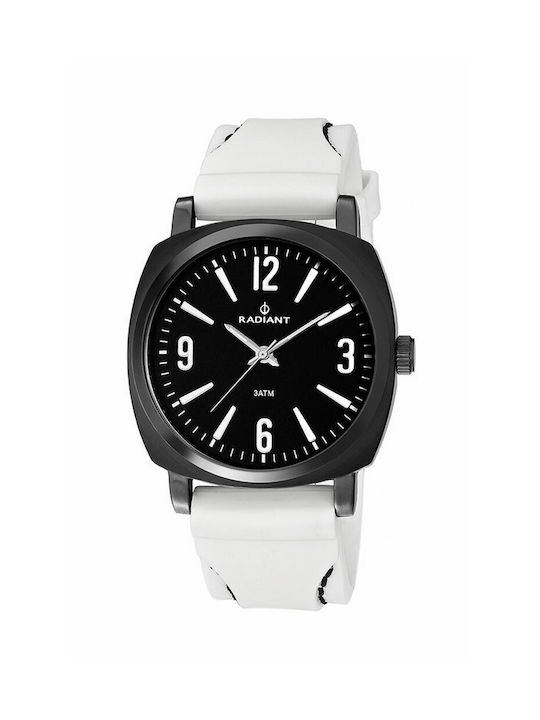 Radiant Ceas Bărbați 44mm Baterie Cu Brățară Oțel Inoxidabil Albă