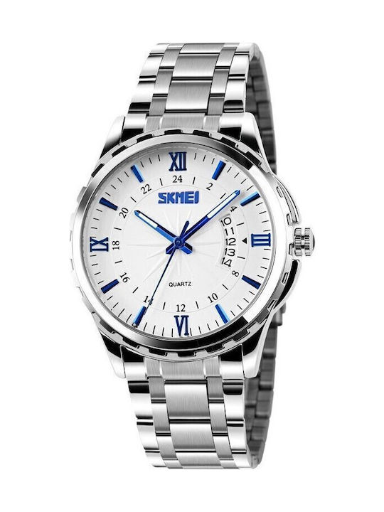 Skmei Herrenuhr Batterie mit Silber Metallarmband