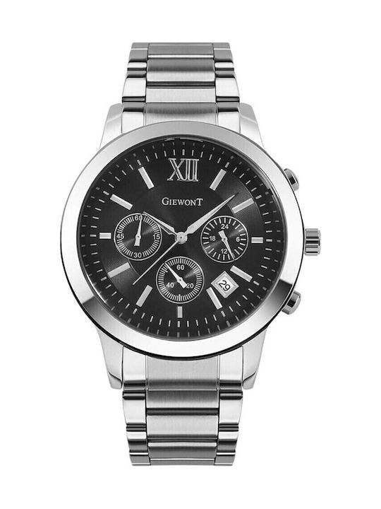 Giewont Men's Watch Chronograph Battery with Silver Metal Bracelet